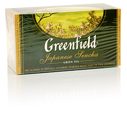 Чай Гринфилд Japanese Sencha зеленый пачка 25 х 2 г.