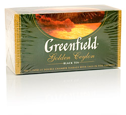 Чай Гринфилд Golden Ceylon черный пачка 25 х 2 г.