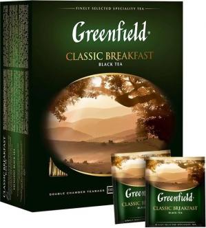 Чай в пакетиках черный Гринфилд Classic Breakfast, 100 шт