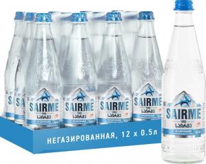 Минеральная вода Саирме 0,5 л стекло негаз в уп.12 шт( под заказ 1-2 дня)