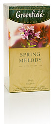 Чай Гринфилд Spring Melody черный с травами пачка 25 х 1,5 г